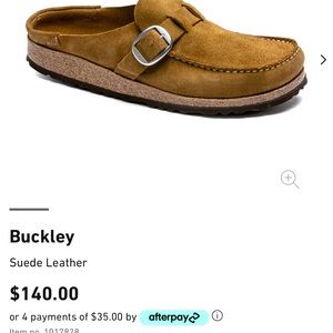 birkenstock buckley tan suede clogs 39E